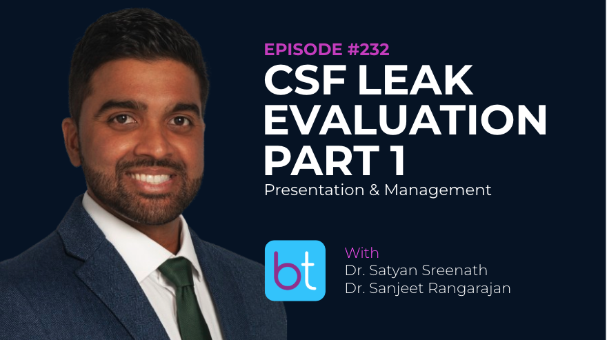 BackTable ENT (@_backtableent) on Twitter photo A patient has a constant runny nose. Allergies… or a skull base #CSFLeak?
Dr. Sreenath and Dr. Rangarajan join Dr. Shah to break down diagnosis, imaging & surgical tips on #ENT232! #FESS <a href="/SanjeetR/">Sanjeet Rangarajan</a> <a href="/SatSreenathMD/">Satyan Sreenath</a> @ariajafariMD <a href="/DrSarahNBowe/">Sarah N Bowe MD EdM</a>
Listen now: na2.hubs.ly/y0ypW00 A patient has a constant runny nose. Allergies… or a skull base #CSFLeak?
Dr. Sreenath and Dr. Rangarajan join Dr. Shah to break down diagnosis, imaging & surgical tips on #ENT232! #FESS <a href="/SanjeetR/">Sanjeet Rangarajan</a> <a href="/SatSreenathMD/">Satyan Sreenath</a> @ariajafariMD <a href="/DrSarahNBowe/">Sarah N Bowe MD EdM</a>
Listen now: na2.hubs.ly/y0ypW00