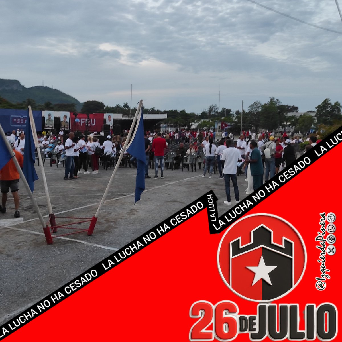 IzquierdaPinera's tweet image. Despierta el alba y el pueblo pinero se reúne en la plaza para celebrar el Día de la Rebeldía Nacional. Un derroche de cubanía que resuena en cada hombre y mujer de esta tierra.
¡Hoy reafirmamos nuestra historia y lucha!
#SentirPinero #LaLuchaNoHaCesado #IzquierdaPinera.