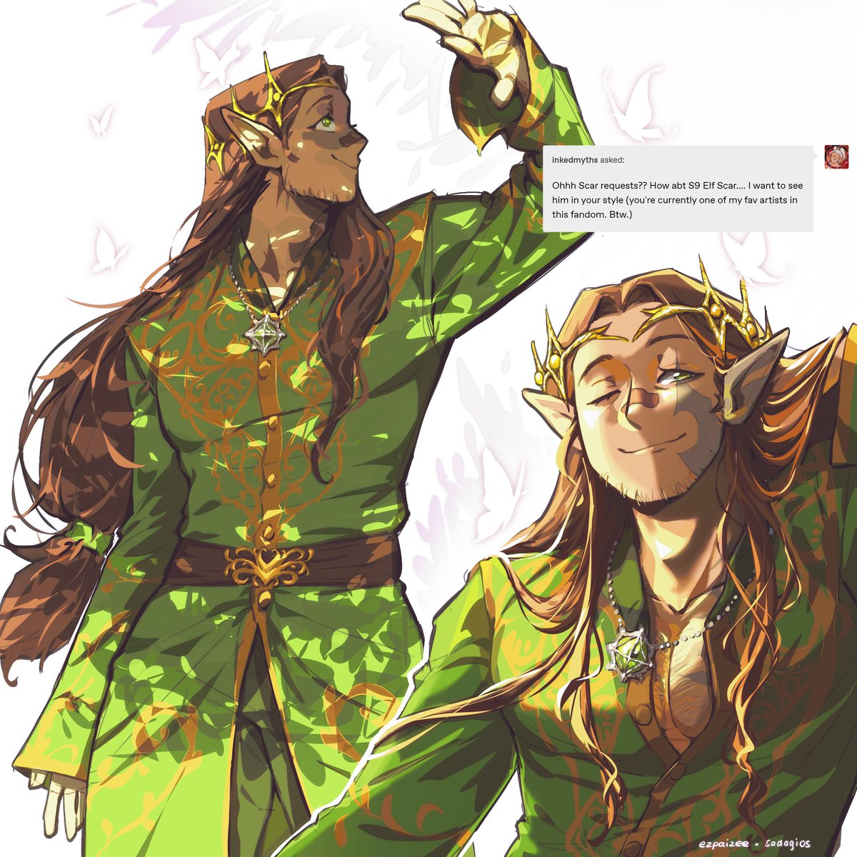 ezpaizee's tweet photo. elf scar art req ... ! 
#goodtimeswithscarfanart #Hermitcraftfanart https://t.co/d7xkKDPXZW