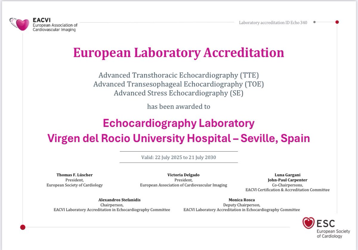 CorazonHuvr (@corazonhuvr) on Twitter photo Desde hoy nuestra unidad de imagen acreditada en los más exigentes estándares de la sociedad europea de cardiología. Muchas años de excelencia y trabajo en EQUIPO que ahora obtienen reconocimiento <a href="/saludand/">Consejería de Salud y Consumo</a> <a href="/HospitalUVRocio/">HospitalUVRocio</a> <a href="/secardiologia/">Soc Esp Cardiología</a> Desde hoy nuestra unidad de imagen acreditada en los más exigentes estándares de la sociedad europea de cardiología. Muchas años de excelencia y trabajo en EQUIPO que ahora obtienen reconocimiento <a href="/saludand/">Consejería de Salud y Consumo</a> <a href="/HospitalUVRocio/">HospitalUVRocio</a> <a href="/secardiologia/">Soc Esp Cardiología</a>