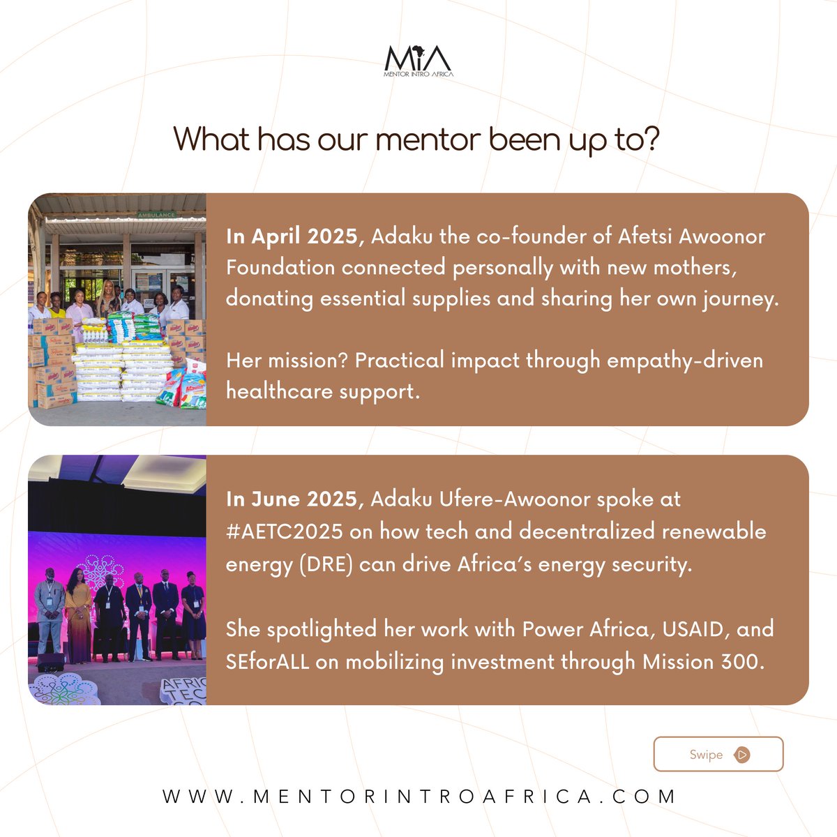 MentorIntroAfr's tweet photo. This week, we spotlight a visionary leader—Adaku Ufere-Awoonor. A force in energy, sustainability, and impact, she’s shaping Africa’s future with purpose, power, and precision.
@AdakuUfere 
#MentorIntroAfrica #MentorsTrack #WomenInEnergy #PowerAfrica #LeadershipInAction https://t.co/GLbNUsA45Y