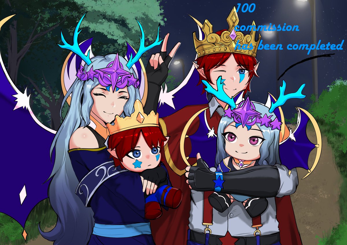ForeverIsIo's tweet image. Well. 100 Commission has been completed at Vgen
(Plus a bonus as well)
Artist:@ainemswork
#vgen #anime #pokemon #PokemonLegendsZA #koraidon #lunala #moon