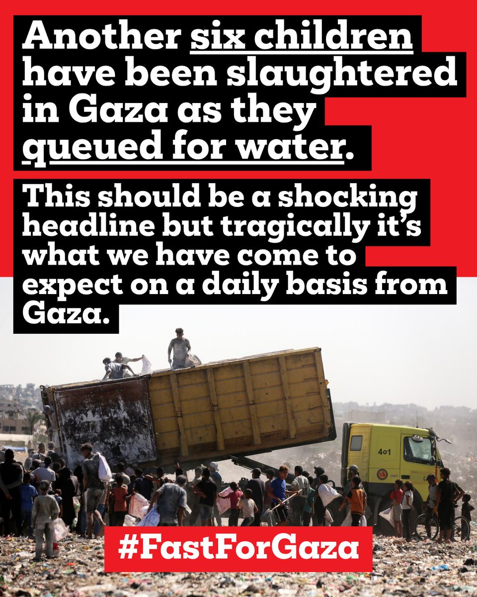 christian_aid's tweet image. 10 weeks of the #FastForGaza & since our fast began over 1000 Palestinians have been killed while attempting to reach aid. We shouldn鈥檛 even have to say this, but everyone has a right to safely access food & water.
Join the fast & email your MP 馃憠 caid.org.uk/BXS