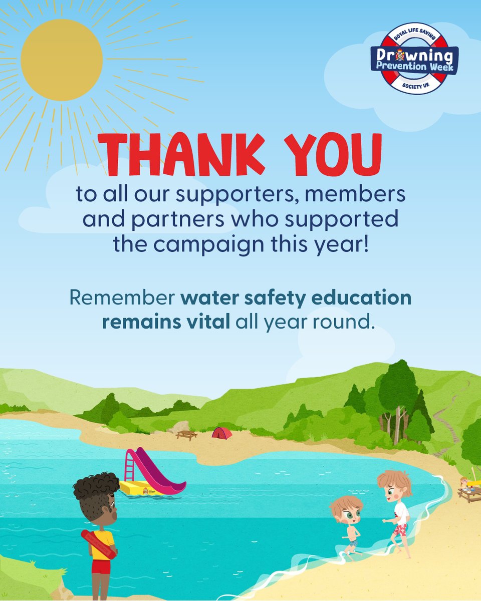 RLSSUK's tweet image. We’re incredibly proud to share the impact of this year’s #DrowningPreventionWeek campaign.
This success of #DPW wouldn’t have been possible without the amazing support of our members, partners, and advocates. Thank you for helping us make a difference 💙