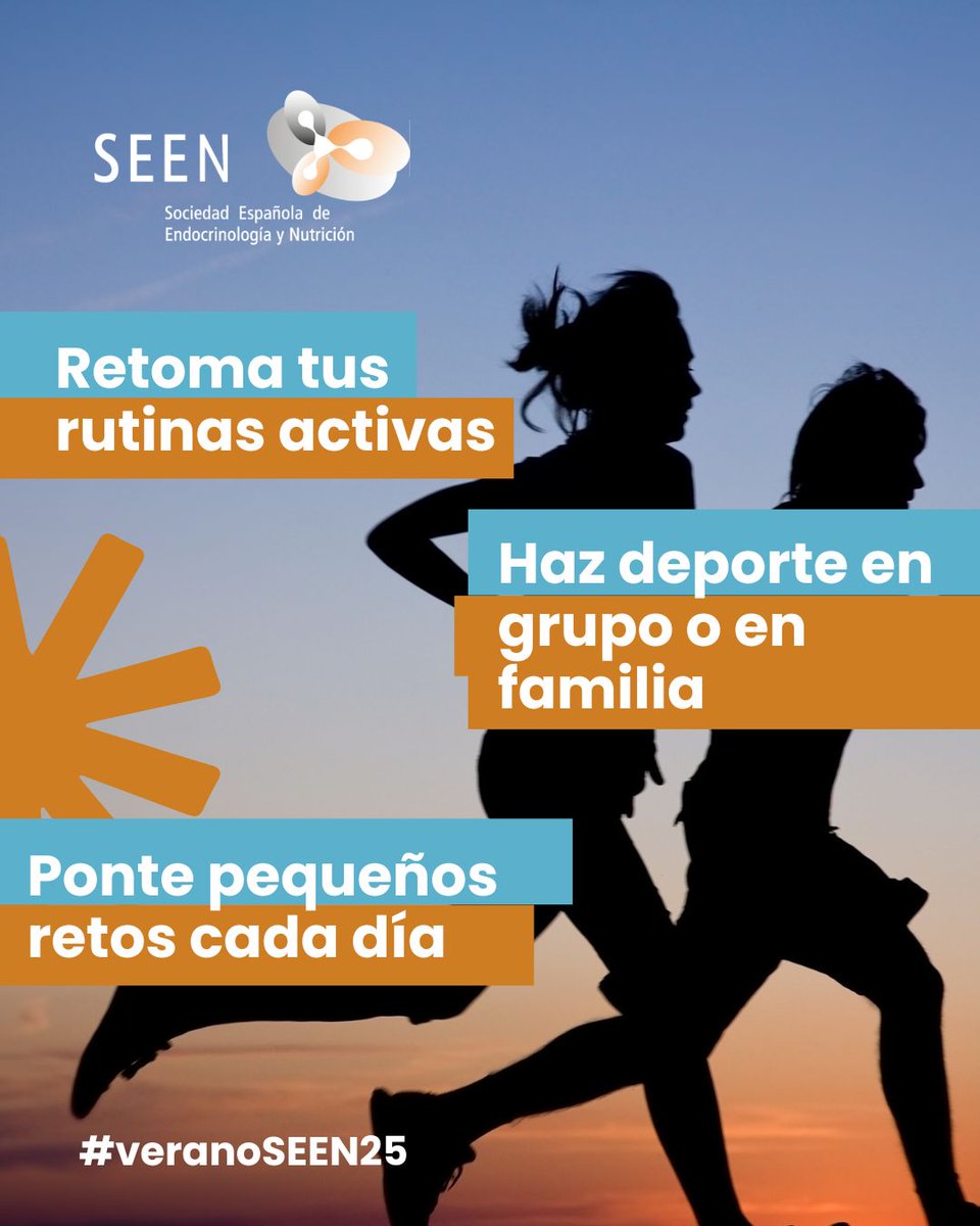 Tu Endocrino (@tuendocrinoseen) on Twitter photo 💪 Retomar la actividad física es más fácil en grupo o en familia.
🏁 Ponte metas pequeñas y disfruta del proceso.
Consejo de @ObesitySEEN y <a href="/sociedadSEEN/">Sociedad SEEN</a>.
#veranoSEEN25 💪 Retomar la actividad física es más fácil en grupo o en familia.
🏁 Ponte metas pequeñas y disfruta del proceso.
Consejo de @ObesitySEEN y <a href="/sociedadSEEN/">Sociedad SEEN</a>.
#veranoSEEN25