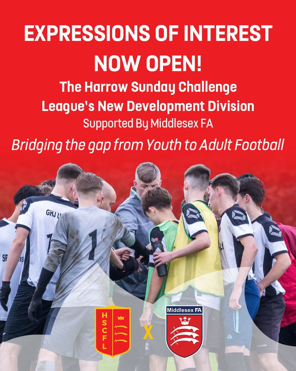 middxfa's tweet image. Want to keep the group together after youth football?
This is the 🆕 Harrow Sunday Challenge League Development Division! ⚽
Express an interest here ⬇️
bit.ly/4lgHn8A