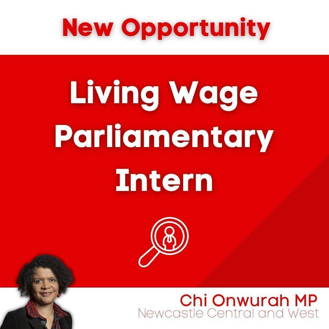 ChiOnwurah's tweet image. Want to make a difference for the people of #NewcastleCentralWest? Passionate about the power of science and technology to improve life in the UK?
I'm hiring a #LivingWage Parliamentary Intern based in my Westminster office.
Deadline is 1 August 👇🏾
w4mpjobs.org/JobDetails.asp…