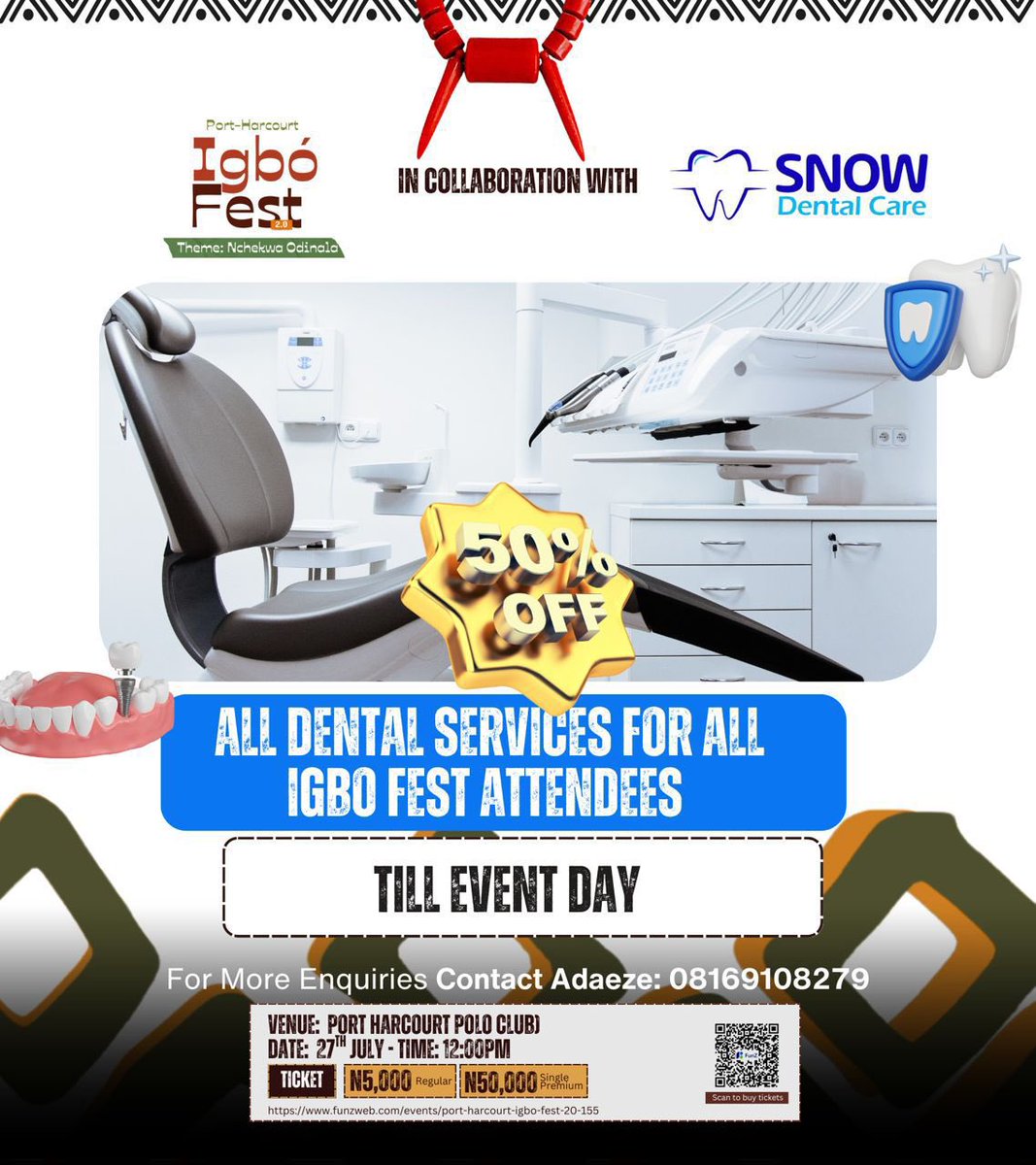 SnowDentals_ng's tweet image. Port Harcourt are you ready???? @phigbofest is about to blow our mind, partnering with snow dental care clinic @SnowDentals_ng to give us an amazing experience. #portharcourttotheworld #SmileMore