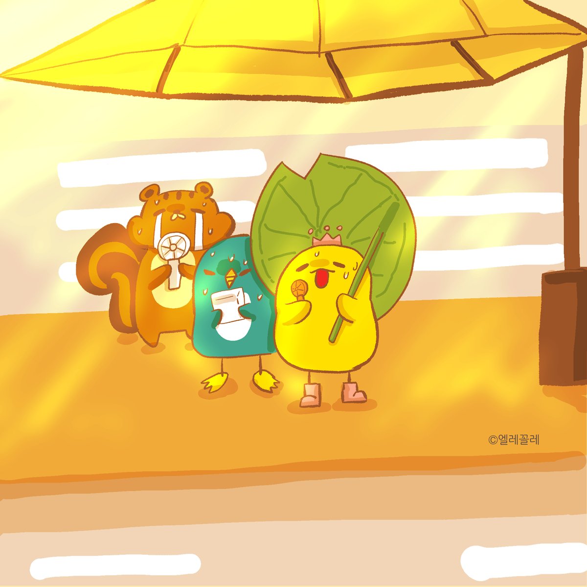 선풍기 바람도 뜨거운 무더운 여름날.