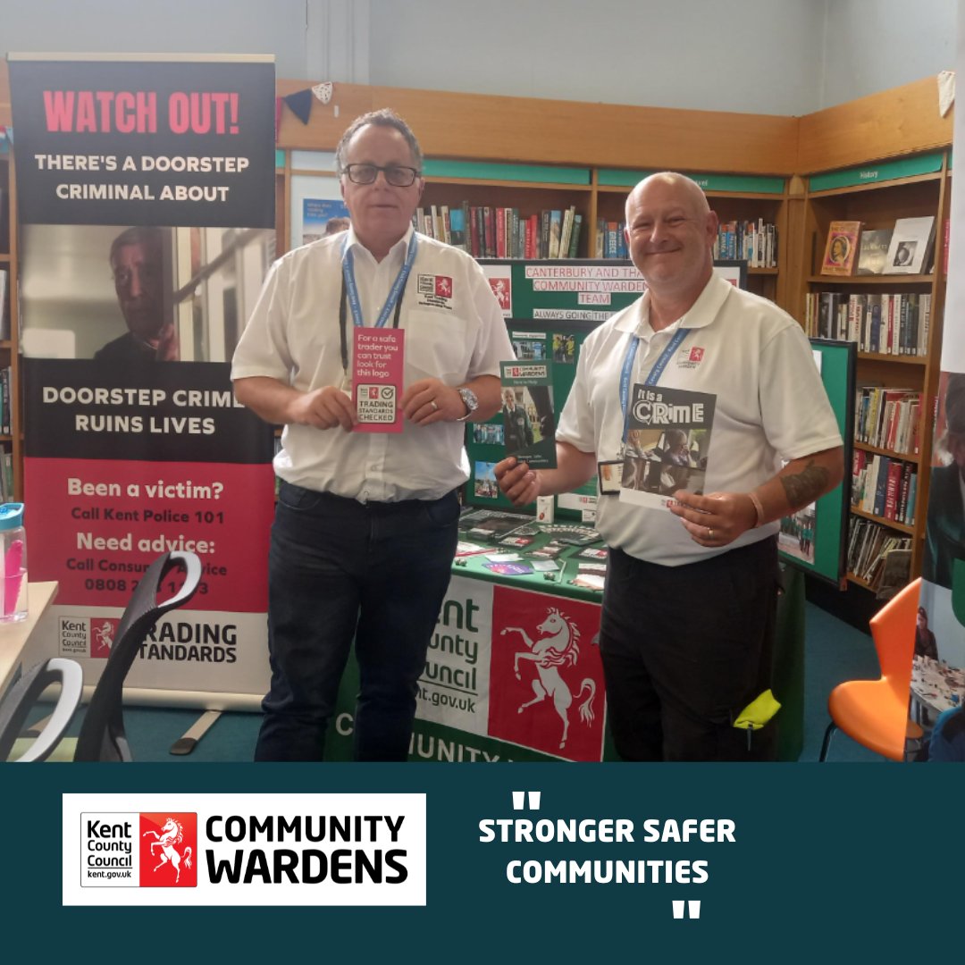 KCC Community Warden Jason Gordon along with Trading Standards Officer Neil Butcher delivered a Scam Talk to residents at Westgate Library. 

Both Jason and Neil explained the many types of different scams out there, and gave the residents pointers on how to stay safe. The