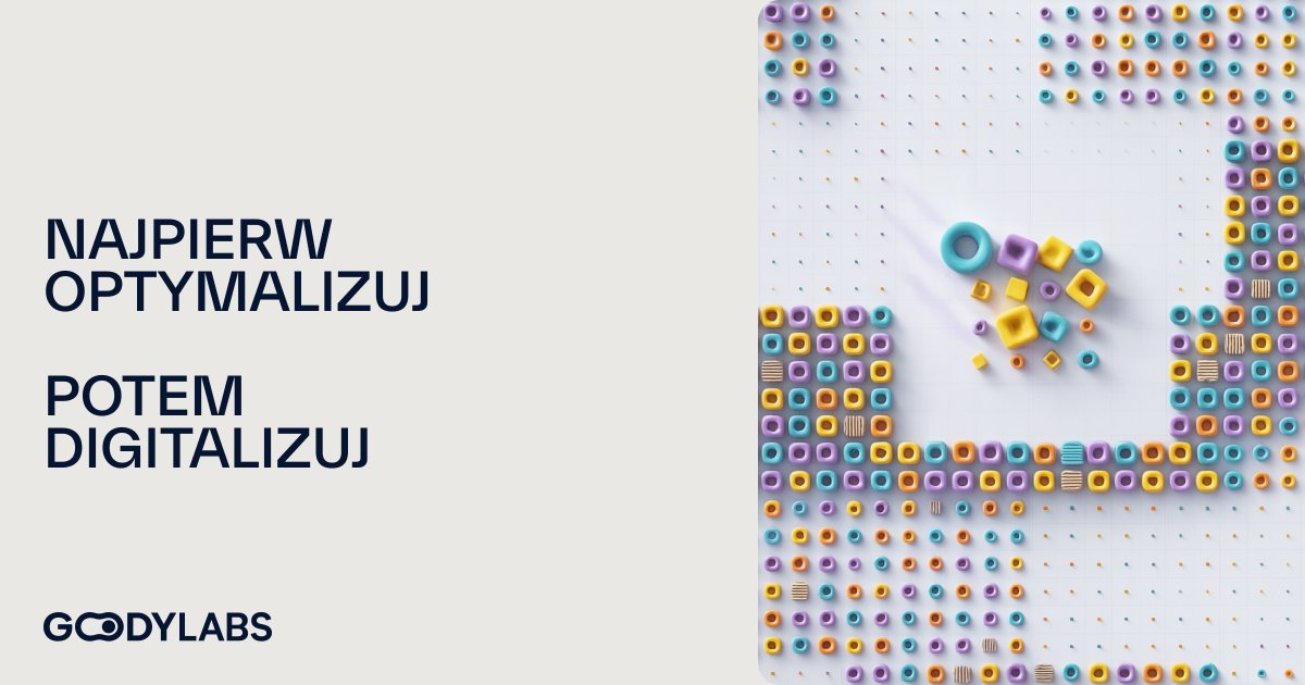 goodylabs's tweet photo. Zanim wdrożysz narzędzie, zoptymalizuj proces.

Bo technologia nie naprawi złych decyzji – tylko je przyspieszy. 

Najpierw sens, potem software. 

Chcesz porozmawiać o optymalizacji procesów? 

Napisz do nas - link jest w komentarzu https://t.co/mLkhq8t1wh