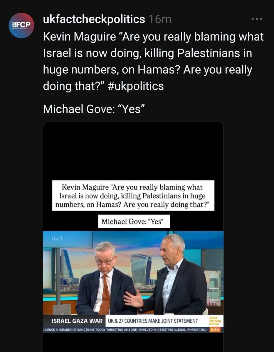 ofer_n's tweet image. .@michaelgove From an Israeli citizen, you are a #Genocide supporter.
Israel is starving millions. Ask international aid experts.
Israeli SNIPERS are TARGETING children. Ask Israeli soldiers.
#GazaGenocide