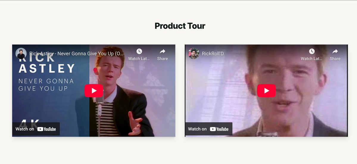 Enginesoup's tweet image. These fkn engineers at @v0, was updating the ui for @usebloom_x and asked ai to add some placeholder demo vids from yt and it fkn rickrolled me.