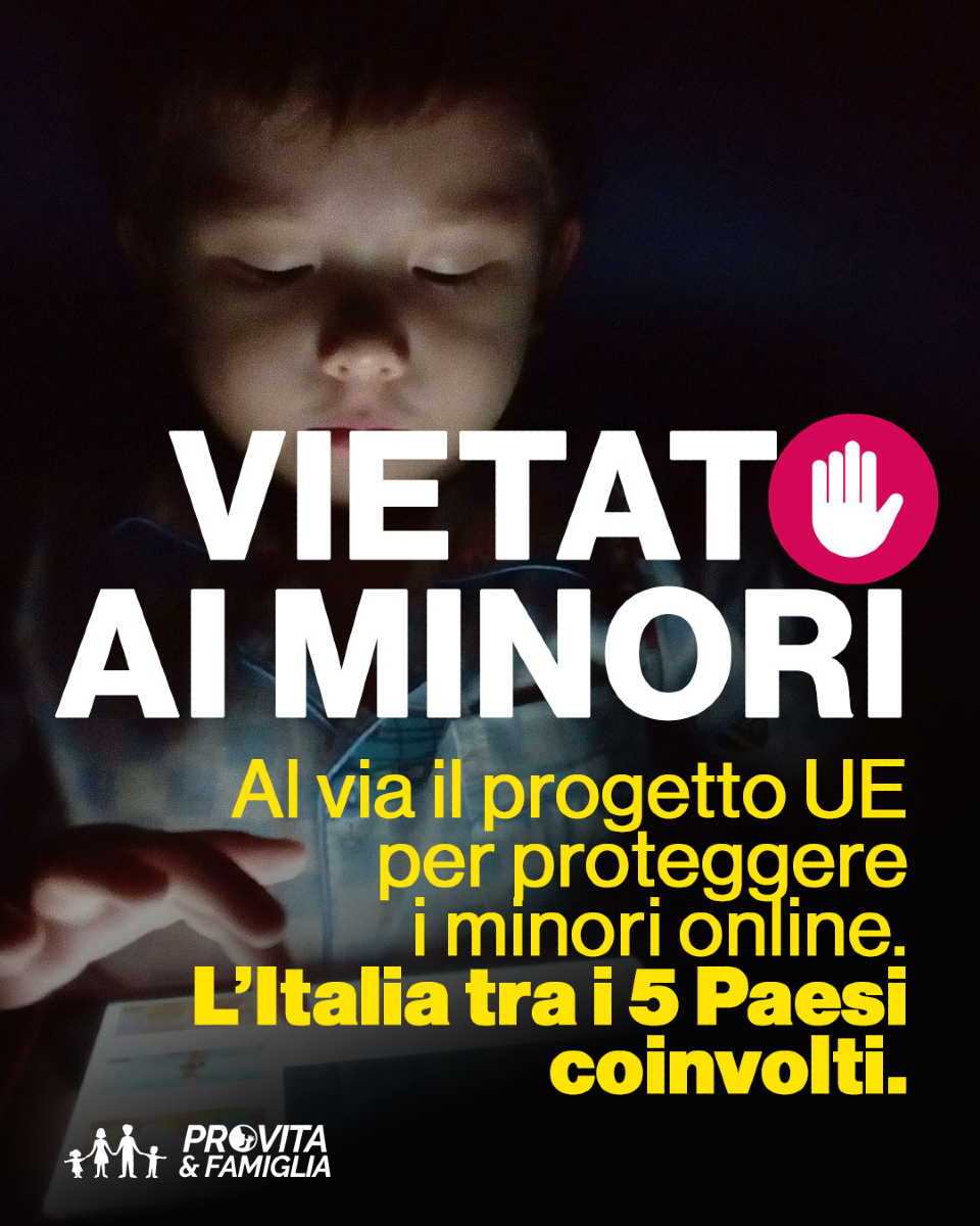 ProVitaFamiglia's tweet image. La Commissione Europea ha lanciato un progetto pilota per la verifica effettiva dell’età degli utenti online.
L’obiettivo è proteggere i minori. Leggi qui i dettagli del progetto👇
provitaefamiglia.it/blog/arriva-la…