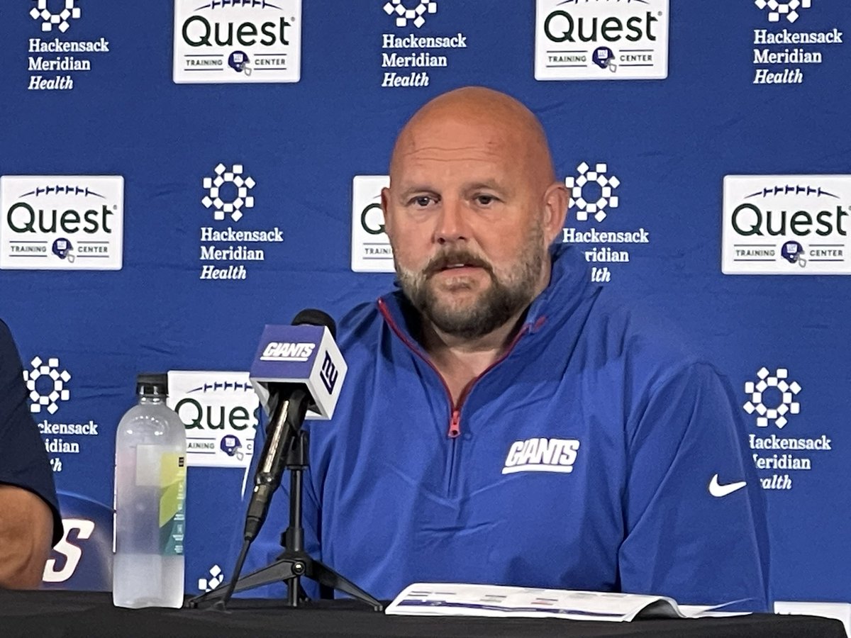 RalphVacchiano's tweet image. Giants coach Brian Daboll on his QB situation:
“These guys will be out here competing but Russ (Wilson) is the starter.”
He wouldn’t answer whether rookie Jaxson Dart has a shot to beat out Jameis Winston for the No. 2 job.