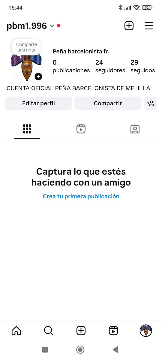 Seguirnos en nuestra nueva cuenta oficial de Instagram de la Peña Barcelonista!!!