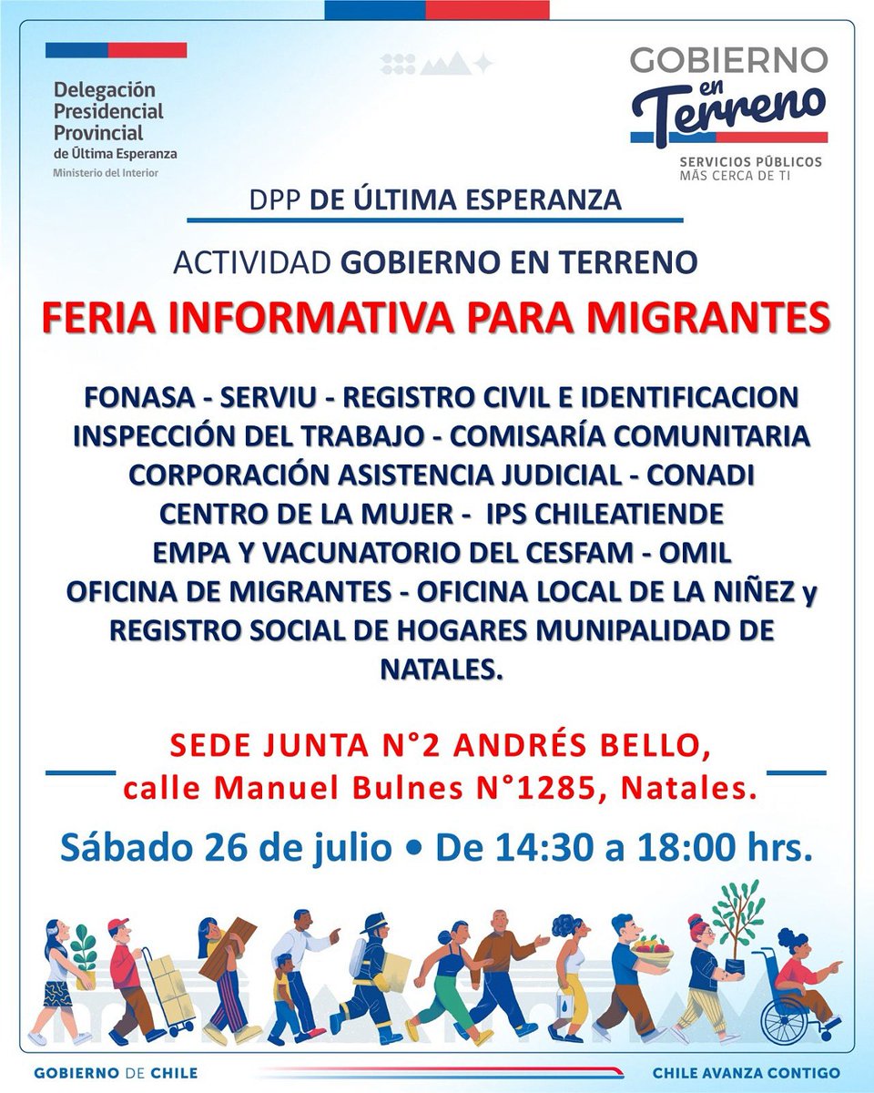 ✨Atención!!! NATALES ! 

@ipsgobmagallanes estará presente este sábado en el Gobierno en Terreno. 

💎Ven a informarte sobre los beneficios, trámites, bonos y todo lo que Ips CHile Atiende tiene para ti !

Te esperamos !