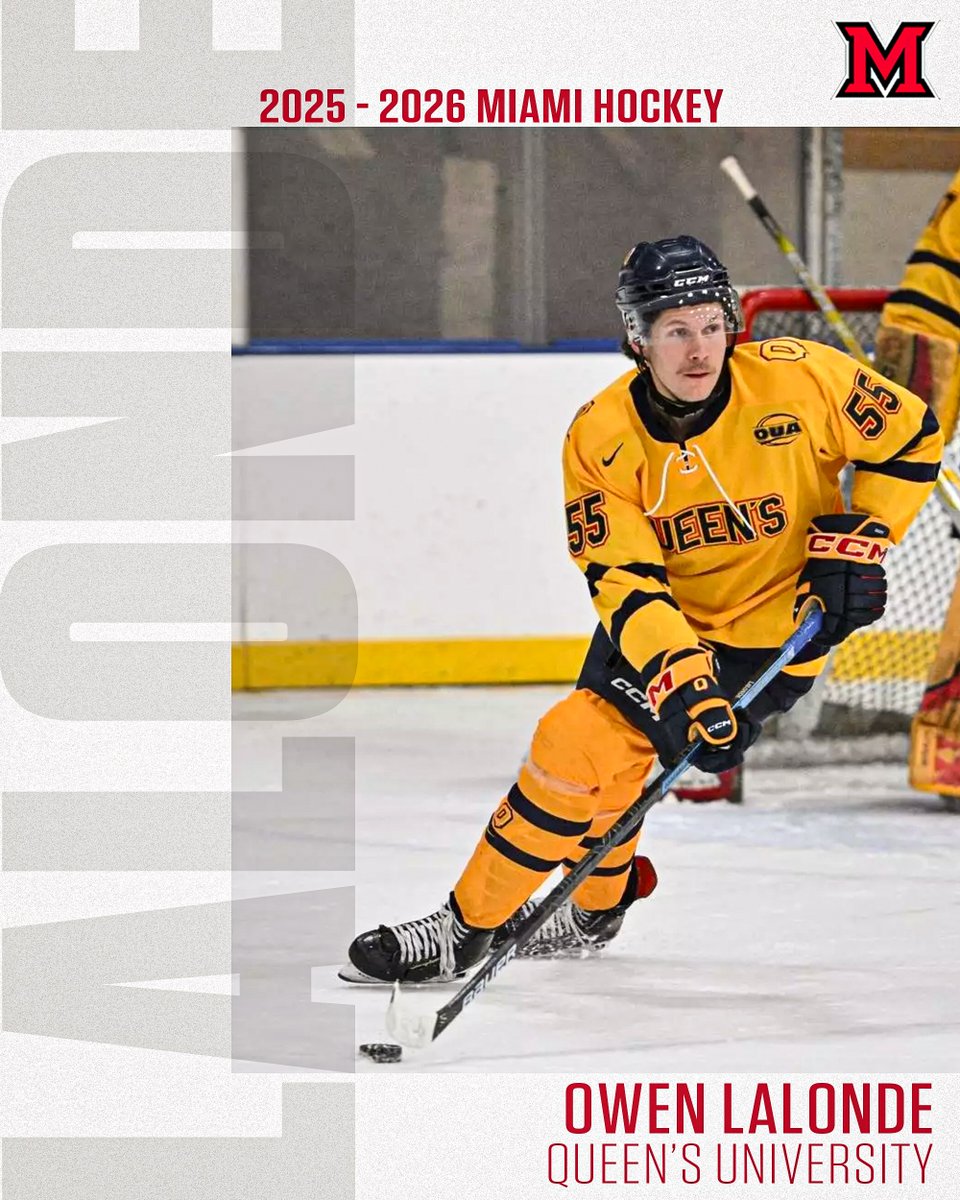 Miami Hockey (@miamioh_hockey) on Twitter photo Welcome to Miami, Owen!
🔗 RELEASE: miamiredhawks.com/news/2025/7/23…
#RiseUpRedHawks Welcome to Miami, Owen!
🔗 RELEASE: miamiredhawks.com/news/2025/7/23…
#RiseUpRedHawks