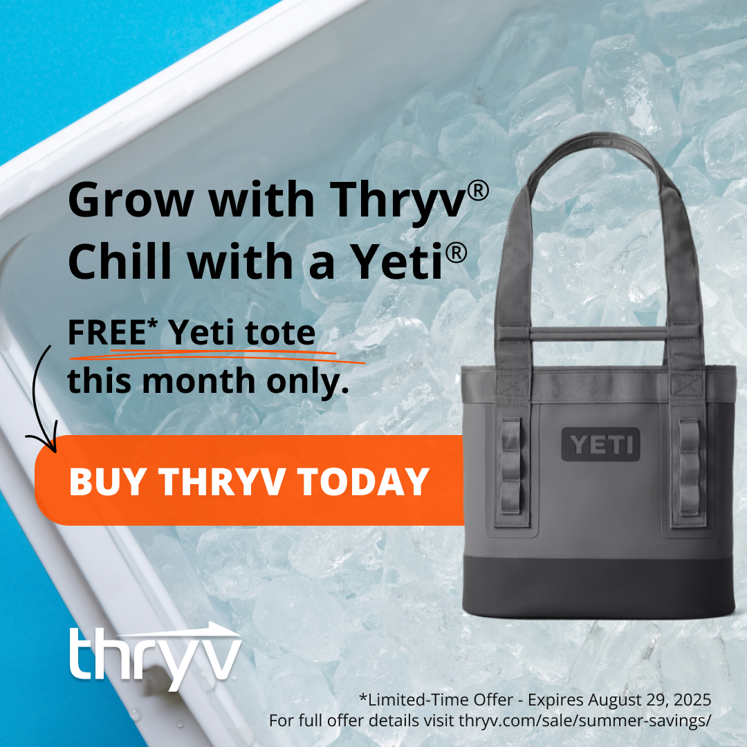 Cool down your business expenses🧊 — and your drinks!
 ✅ Up to 20% OFF with Thryv Bundles
 ✅ FREE YETI cooler
 📩DM me now for info!