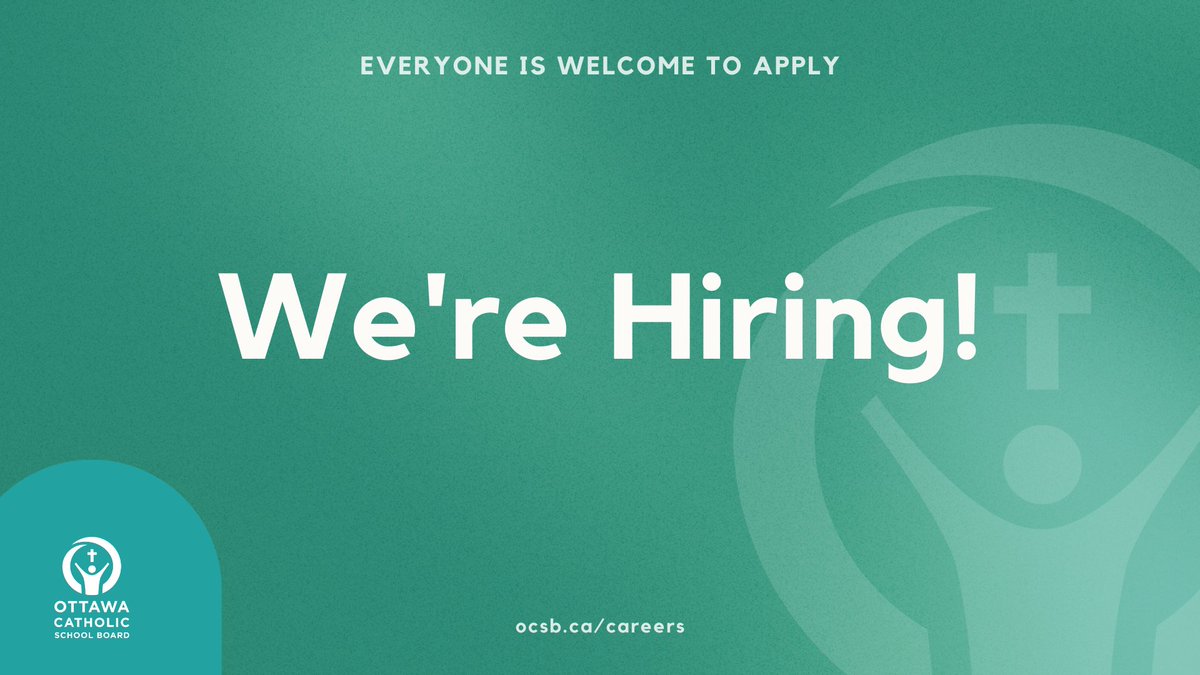 OttCatholicSB's tweet image. 🍎 Ready for your next big step?
We're hiring an inspiring RECE Extended Day Program Supervisor! Lead with care, foster fun, and help shape bright futures at the OCSB.
✨ Apply now: ocsb.ca/our-board/care… ❤️