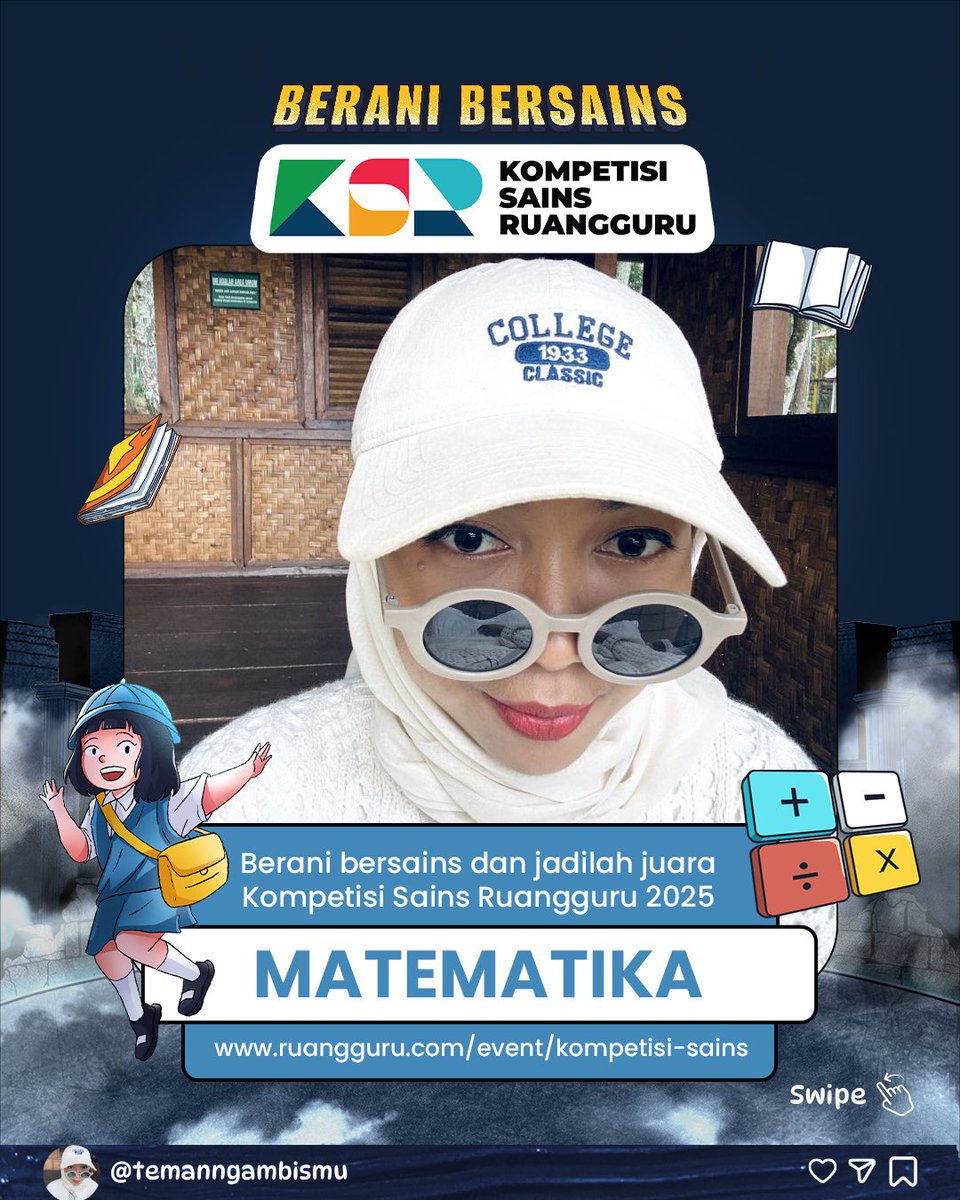 temanngambismu's tweet image. Ikut KSR @ruangguru sekarang, jadi cast CoC kemudian 🏆🚀

- a thread -

#kompetisisainsruangguru #beranibersains #olimpiade #KSR