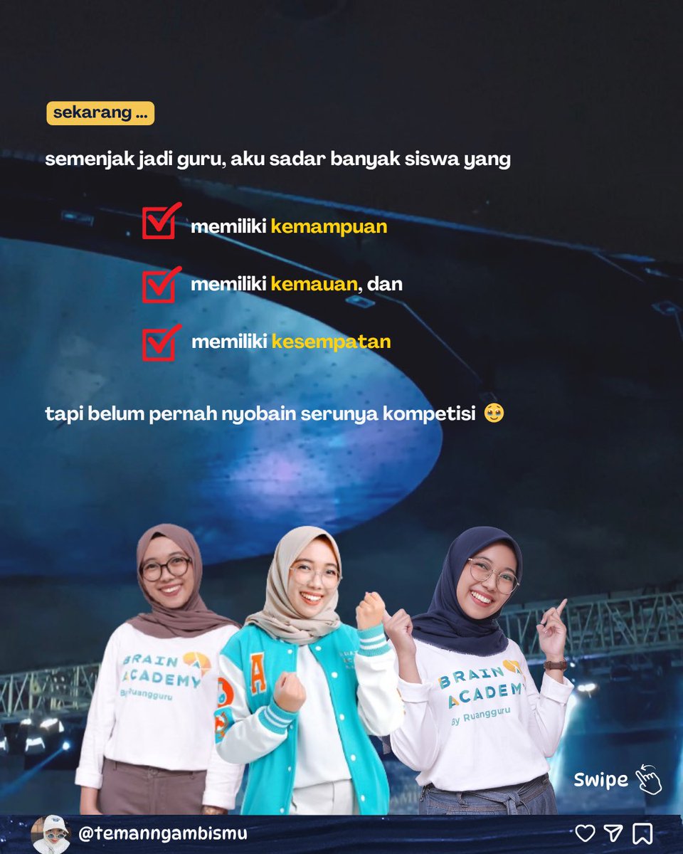 temanngambismu's tweet image. Ikut KSR @ruangguru sekarang, jadi cast CoC kemudian 🏆🚀

- a thread -

#kompetisisainsruangguru #beranibersains #olimpiade #KSR