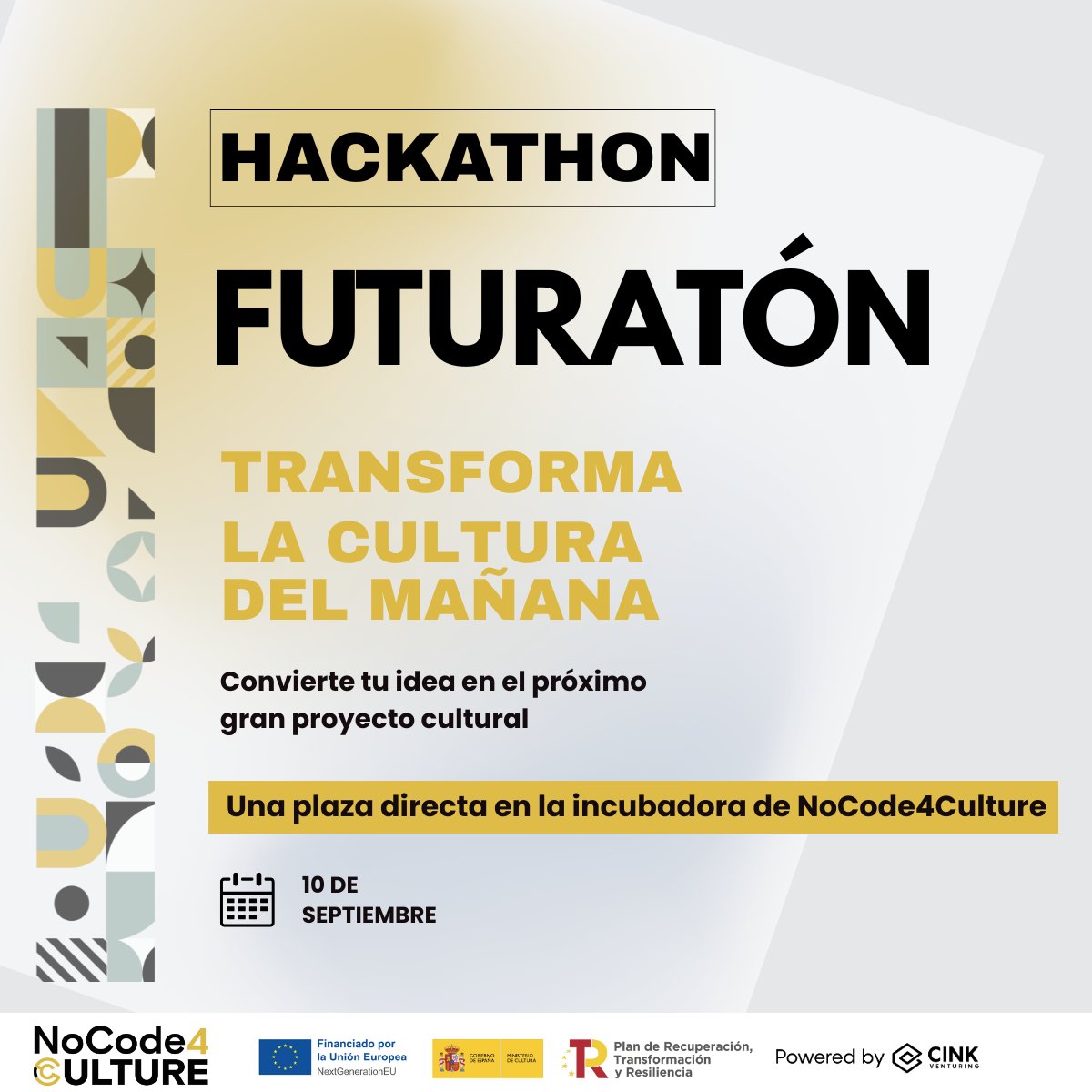 Te invitamos a FUTURATÓN, un hackathon híbrido donde creativos, técnicos y emprendedores se unen para diseñar soluciones digitales con impacto real.

🗓 10/09 | 🎁 Premios + plaza directa en incubadora

bit.ly/44VVuct
#FUTURATÓN #Hackathon #NoCode #Innovación