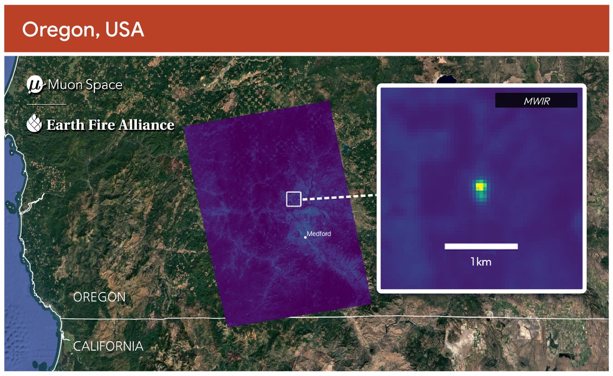 EarthFireAll's tweet image. ๐ธ Today, in collaboration with @MuonSpace & @GoogleResearch, we released the first #FireSat #wildfire images, which demonstrate the powerful impact the satellite constellation will have on fire detection & response worldwide. ๐
Full announcement ๐ bit.ly/4lJvAzO