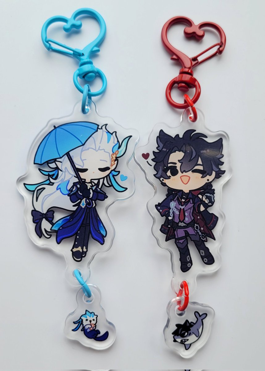 Minty (@minty_chu) on Twitter photo Neuvillette and Wriothesley charms!! 💙❤️ Neuvillette and Wriothesley charms!! 💙❤️