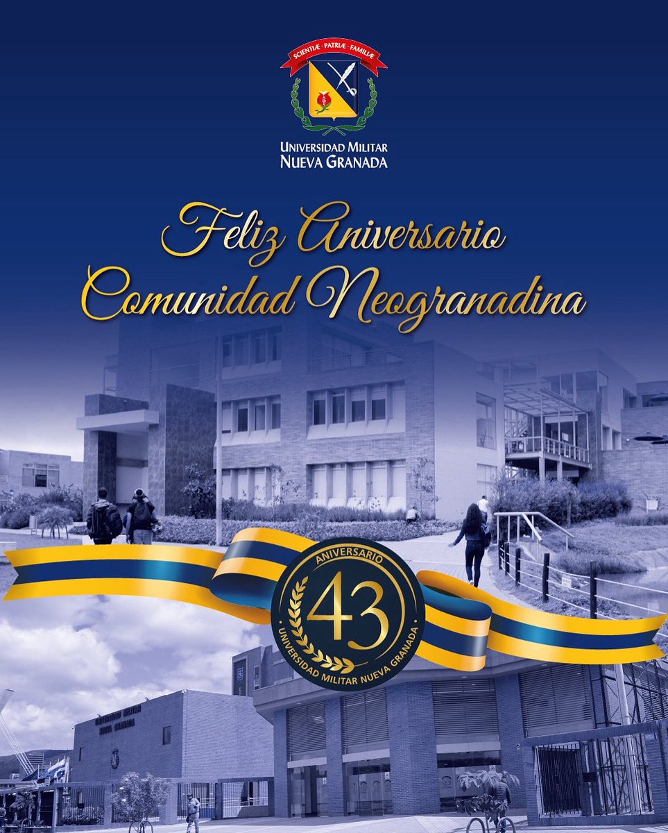 Hoy 23 de julio marca el nacimiento de un sueño que ha crecido con propósito, visión y espíritu académico, al servicio del país.

Feliz aniversario, comunidad neogranadina 💙💛

#UMNG43AÑOS #UMNGXSIEMPRE #LiderazgoEstratégicoConVisiónNeogranadina