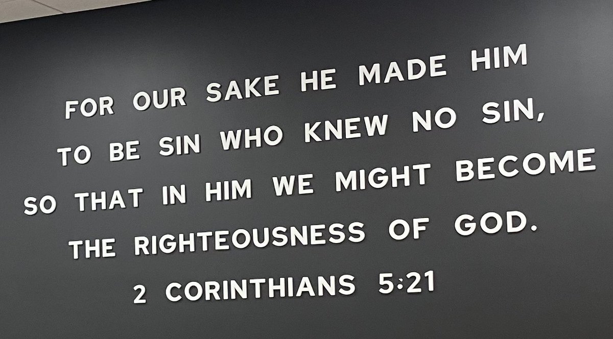 BNinde's tweet image. So MUCH Doctrine to Meditate upon in one verse!
*The Sinlessness of Jesus
*Substitutionary Atonement
*Imputation of Righteousness
*Reconciliation with God
*Union with Christ
*The Character of God
*Eschatological Hope