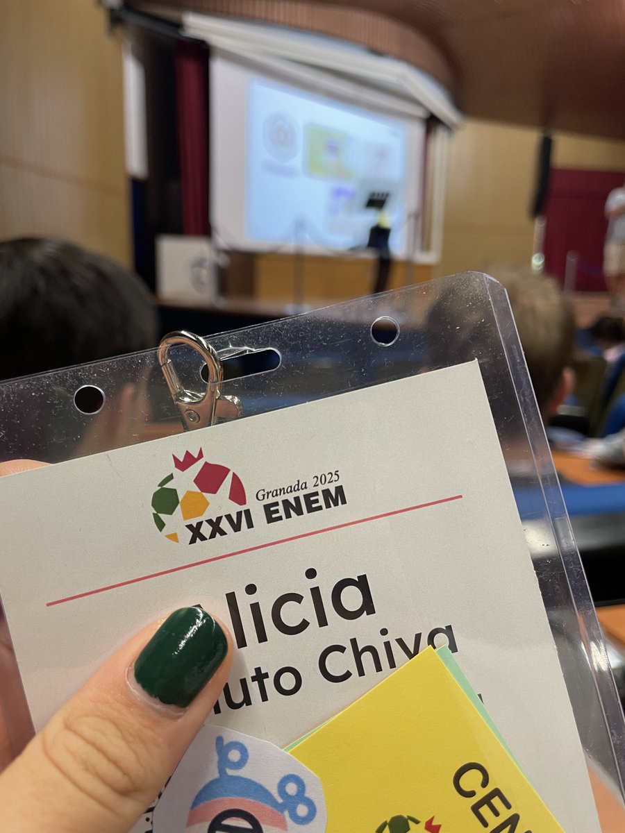 ADR Matemàtiques UV (@adrmates) on Twitter photo Assistim al XXVI ENEM, celebrat en Granada al llarg d'aquesta setmana 🥳💖
Hui ens acompanya la ponent i professora de la facultat <a href="/AnaBayes/">BayesAna (Anabel Forte) 🏳️🌈🧚🏼♂️🍉</a> que ens ha parlat sobre IA i el raonament matemàtic que hi ha darrere #XXVIENEM #ENEMillo Assistim al XXVI ENEM, celebrat en Granada al llarg d'aquesta setmana 🥳💖
Hui ens acompanya la ponent i professora de la facultat <a href="/AnaBayes/">BayesAna (Anabel Forte) 🏳️🌈🧚🏼♂️🍉</a> que ens ha parlat sobre IA i el raonament matemàtic que hi ha darrere #XXVIENEM #ENEMillo