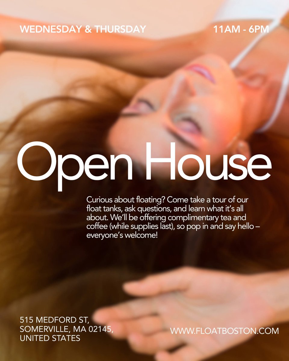 Open house today and tomorrow at #bostonfloat. Come check us out from 11-6!  #floattanks #floating
