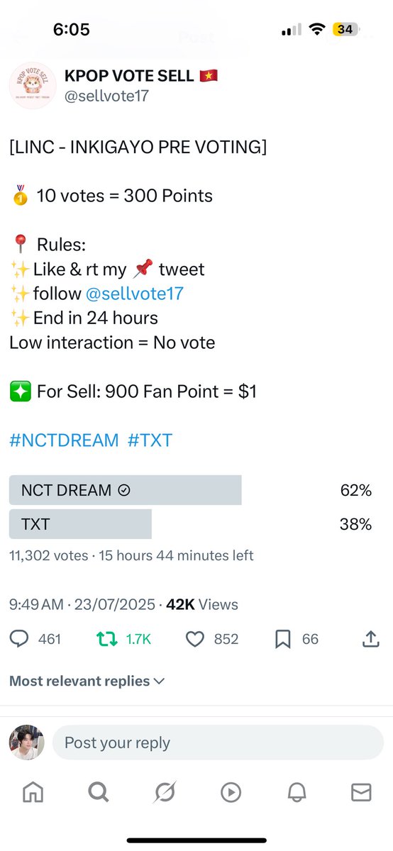 bbiboomkj's tweet photo. @sellvote17 For #NCTDREAM https://t.co/N6KWHxKNmo