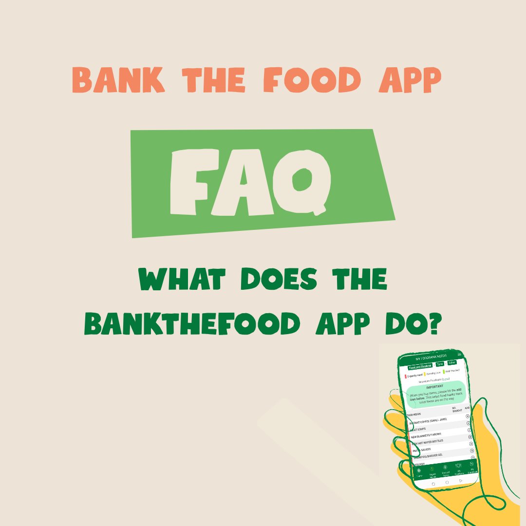 ❓What does the BanktheFood app do?

✅The free BanktheFood app connects food banks with donors in real-time, showing exactly what items are needed to ensure donations are useful and impactful.

Have you downloaded it yet? Tag a friend and let them know!

bankthefood.com