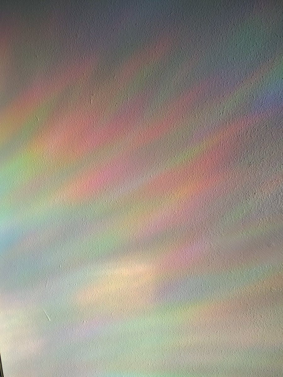 Theevlqueen8372's tweet image. Good morning friends!! Another sleepless night. Seems we were up every hour on the hour. I need a nap and a super huge coffee. I got some new window coverings and they put this beautiful rainbow on my walls in the mornings when the sun wakes up! I hope you all have a wonderful…