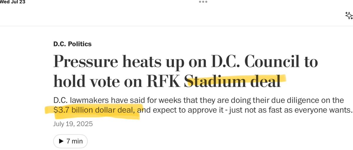 greta's tweet image. Why should DC taxpayers have to pay for a billionaire’s team when our city is a mess: potholes everywhere, homeless people can not get shelter….LET THE BILLIONAIRE PAY…and only about 60k out of million people get tickets!