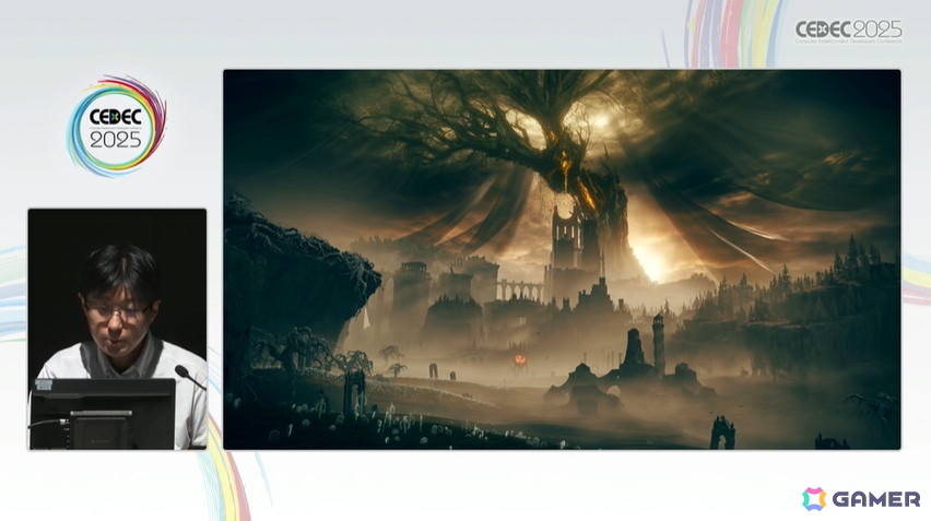 GamerNeJp's tweet image. 様々な制限がある中で工夫して作られた「ELDEN RING SHADOW OF THE ERDTREE」と「ELDEN RING NIGHTREIGN」の背景事例を紹介【CEDEC2025】 gamer.ne.jp/news/202507230… #CEDEC2025 #ELDENRING