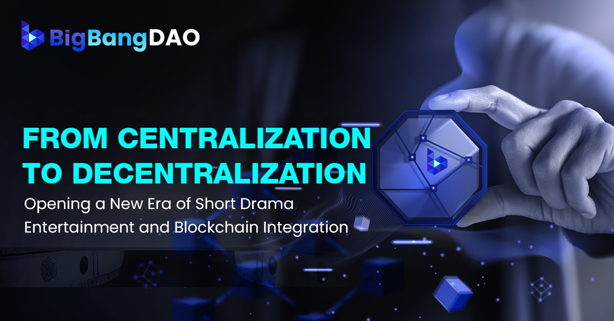 BigBang_DAO's tweet image. From Centralization to Decentralization. π
BigBangDAO is building a new paradigm where short drama π meets blockchain β.
π¨ Creators own their content.
π Viewers own their value.
The future of entertainment starts now. π¬π
#BigBangDAO #Web3Entertainment #DramaOS #DeFi