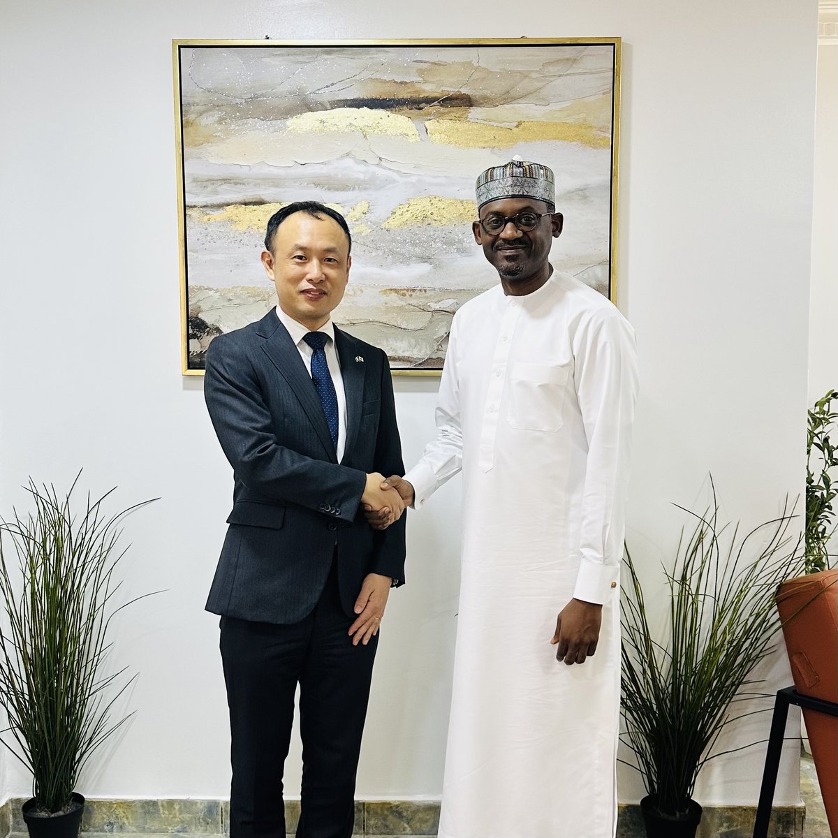 Our Vice Chairman, Mr Farouk Gumel, and Head of Strategic Partnerships, Mrs Habiba Suleiman, received the Managing Director of the Japan External Trade Organisation (JETRO), Mr Takashi Oku, on a courtesy visit to explore potential areas of trade and business collaboration between