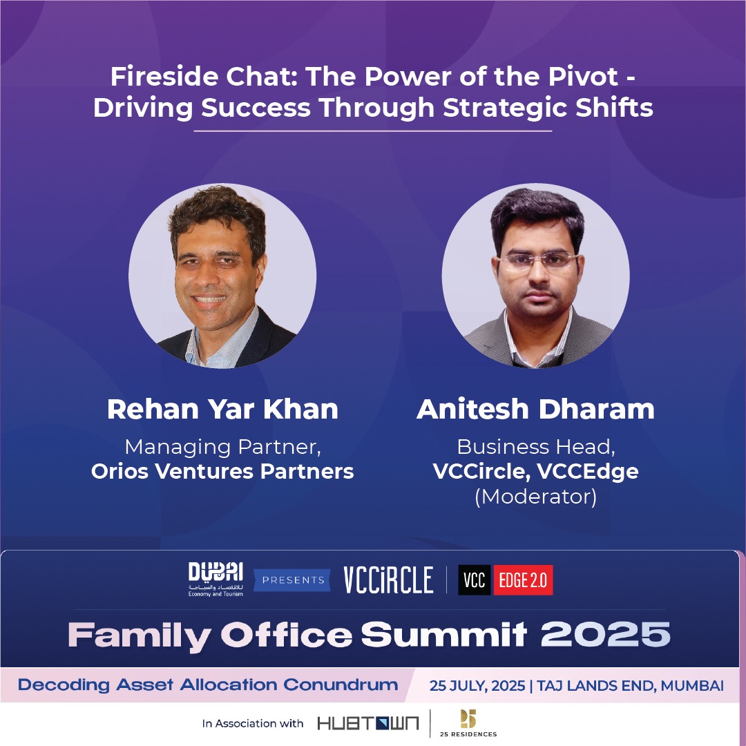 vccircle's tweet image. Fireside Chat: The Power of the Pivot – Driving Success Through Strategic Shifts
In today’s dynamic investment landscape, agility is everything. This conversation dives into how timely strategic pivots—grounded in data, instinct, and long-term vision—can redefine success for…