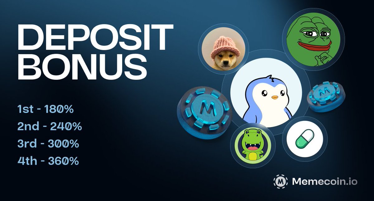 🔥 Deposit &amp; Claim Your Bonus! 🔥

💰 Deposit min $10 in $PENGU, $PEPE, $WIF, $PUMP, $DINO or ANY crypto on Memecoin.io

🎁 Receive a FREE bonus!
✅ Choose your token
✅ Make a deposit
✅ Wager more to unlock more rewards

👉 Start now at Memecoin.io 💙