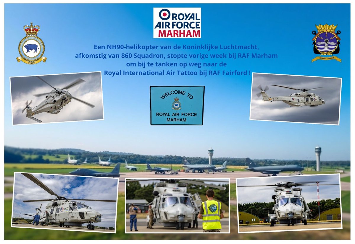 luitelubberts82's tweet image. Een NH90-helikopter van de Koninklijke Luchtmacht, afkomstig van 860 Squadron, stopte vorige week bij RAF Marham om bij te tanken op weg naar de Royal International Air Tattoo bij RAF Fairford.
@Kon_Luchtmacht , @kon_marine , Sgt Howe and Cpl Skerrett , @RoyalAirForce .