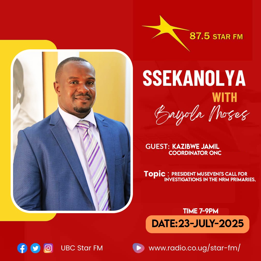 katosserusiba13's tweet image. This evening, at exactly 7:00pm, Mr. @kazibwe_ja79508 , the @Onc_nrm1 National Coordinator for Informal Sector will be hosted on Star FM 87.5 on a renowned Program "Ssekanolya" .
He will be dissecting matters in line with President @KagutaMuseveni 's call for investigations in…