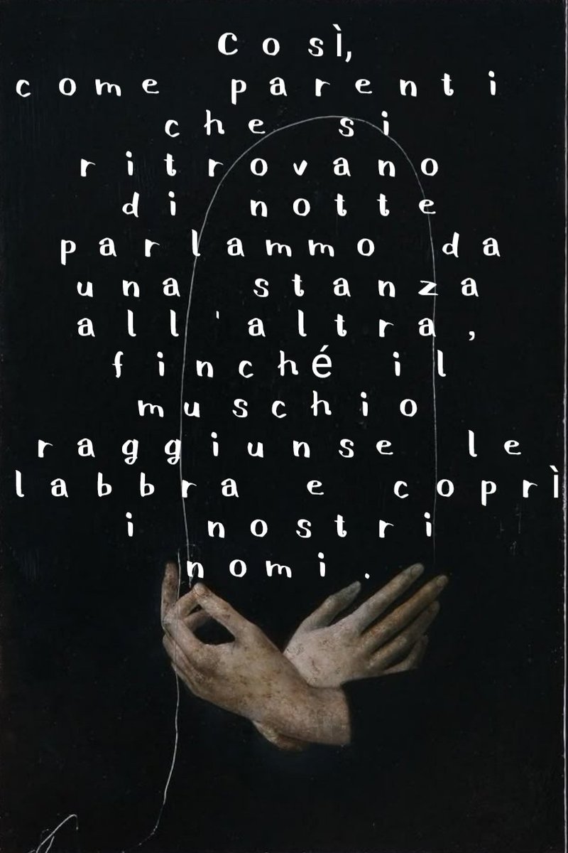 ciro91797444305's tweet image. Morii per la bellezza.
Un altro,
morto per la verità,
fu disteso nello spazio accanto.
Mi chiese sottovoce
perché ero morta,
gli risposi "Per la Bellezza".
– "E io per la Verità,
le due cose sono una sola.
Siamo fratelli" disse ...
E. Dickinson
#DireLaVerita #SalaLettura