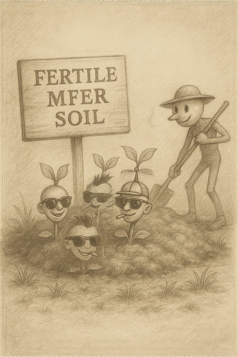imaginationIRL's tweet image. mfers come and go. The soil, fertile AF. $mfer, mfers, motherfucker—it’s all the same.
The infrastructure was never a blueprint. it’s a canvas. Built for the creatives, for the mfers who do what they want.