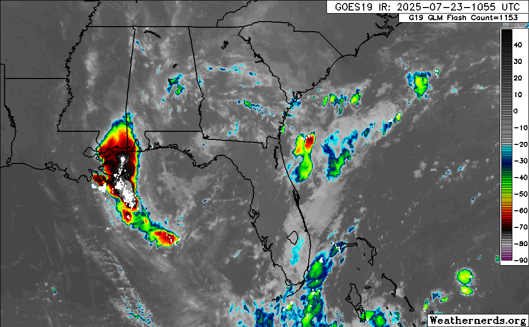 tropicalupdate's tweet image. Wednesday AM morning satellite. Similar setup as last week with area sliding through Florida then westward this week. NHC marking the area to watch. spaghettimodels.com