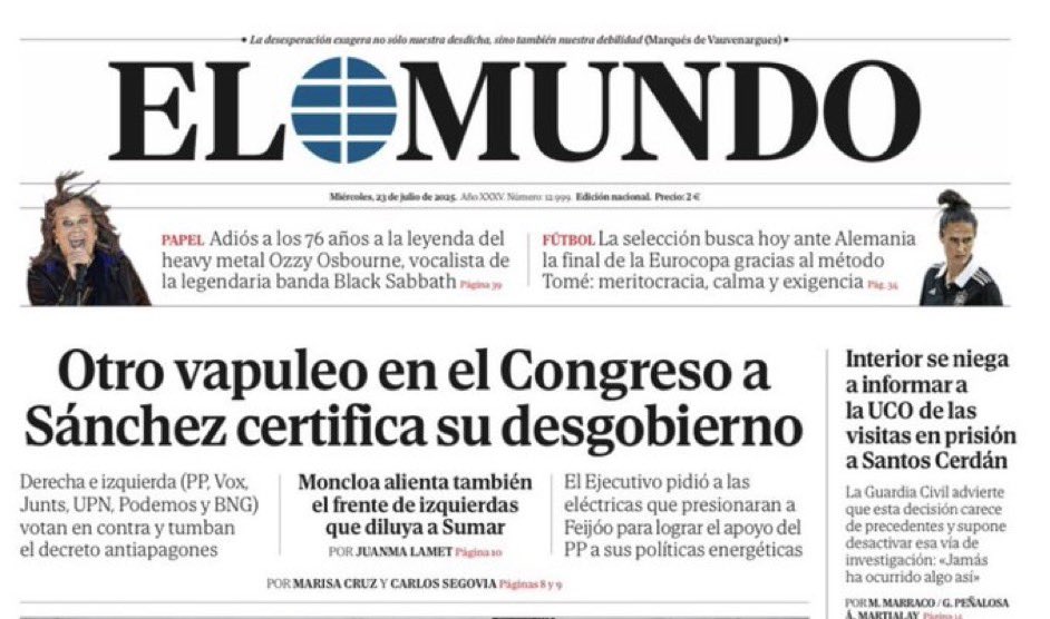 MunozAbrines's tweet image. El gobierno está en descomposición y sumido en su corrupción.
Ni presupuestos, ni proyecto,ni mayoría .