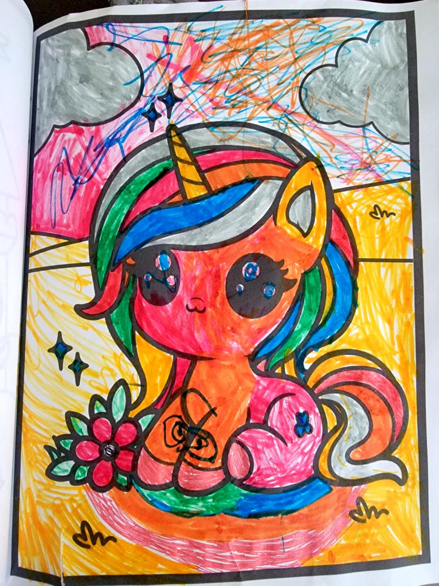 HueGotThis's tweet photo. 🎨 My friend’s daughter colored this page from Magical Unicorn Friends! 🦄💖 Love seeing kids enjoy this book!

📘 https://t.co/1aDKGeRVJI
#HueGotThisKids #KidsColoringBook #UnicornMagic https://t.co/McmQNMCPnA