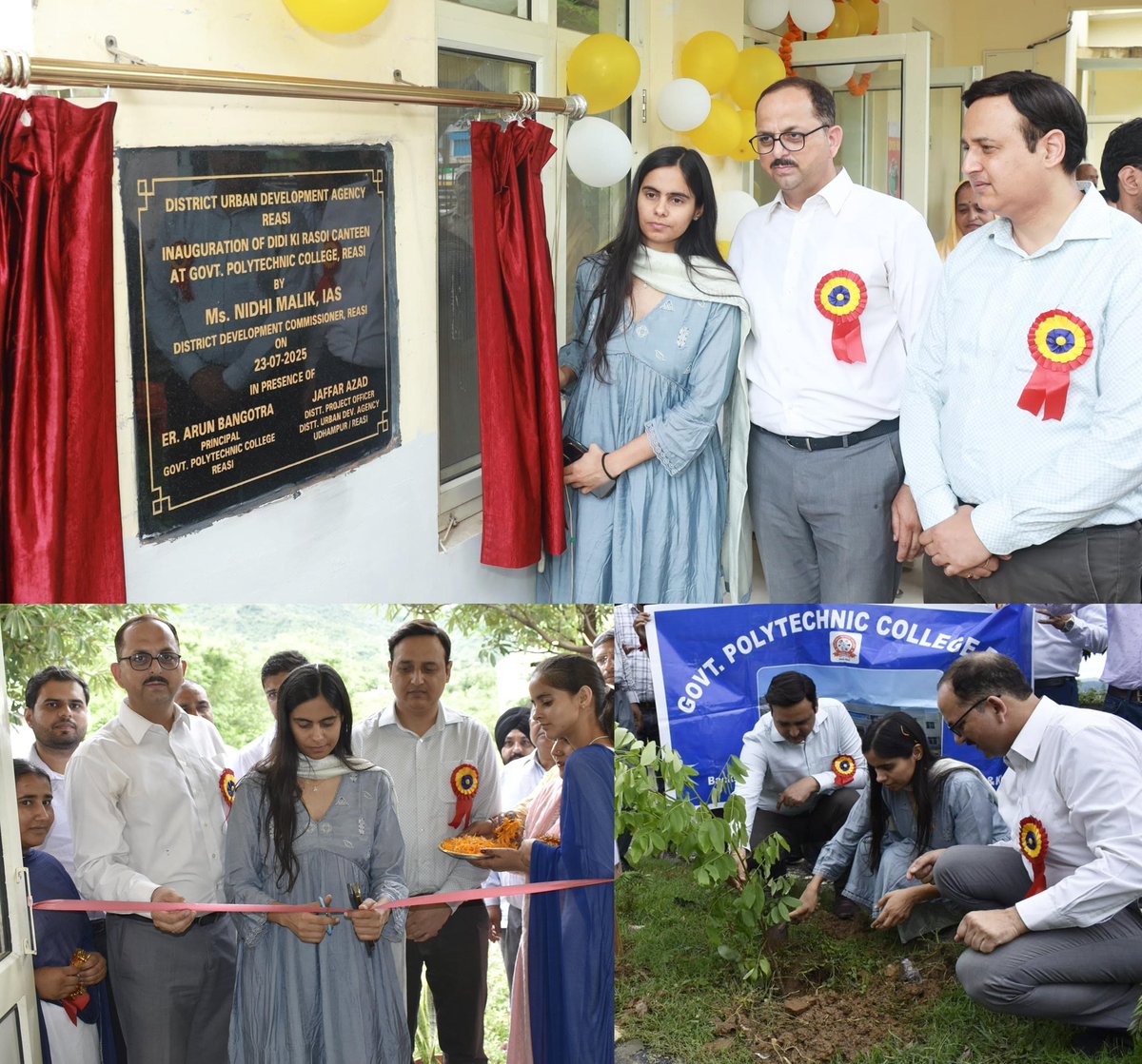 DMReasi's tweet image. DC Reasi, Nidhi Malik inaugurates SHG Canteen ‘Didi Ki Rasoi’—to Boost Women’s Livelihoods
The initiative under @NULM_MoHUA empowers women through livelihood generation while offering affordable, healthy meals blending nutrition,dignity & self-reliance.
@MoHUA_India
@diprjk